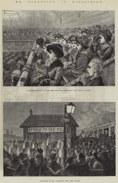 De heer Gladstone in Midlothian door Frank Dadd